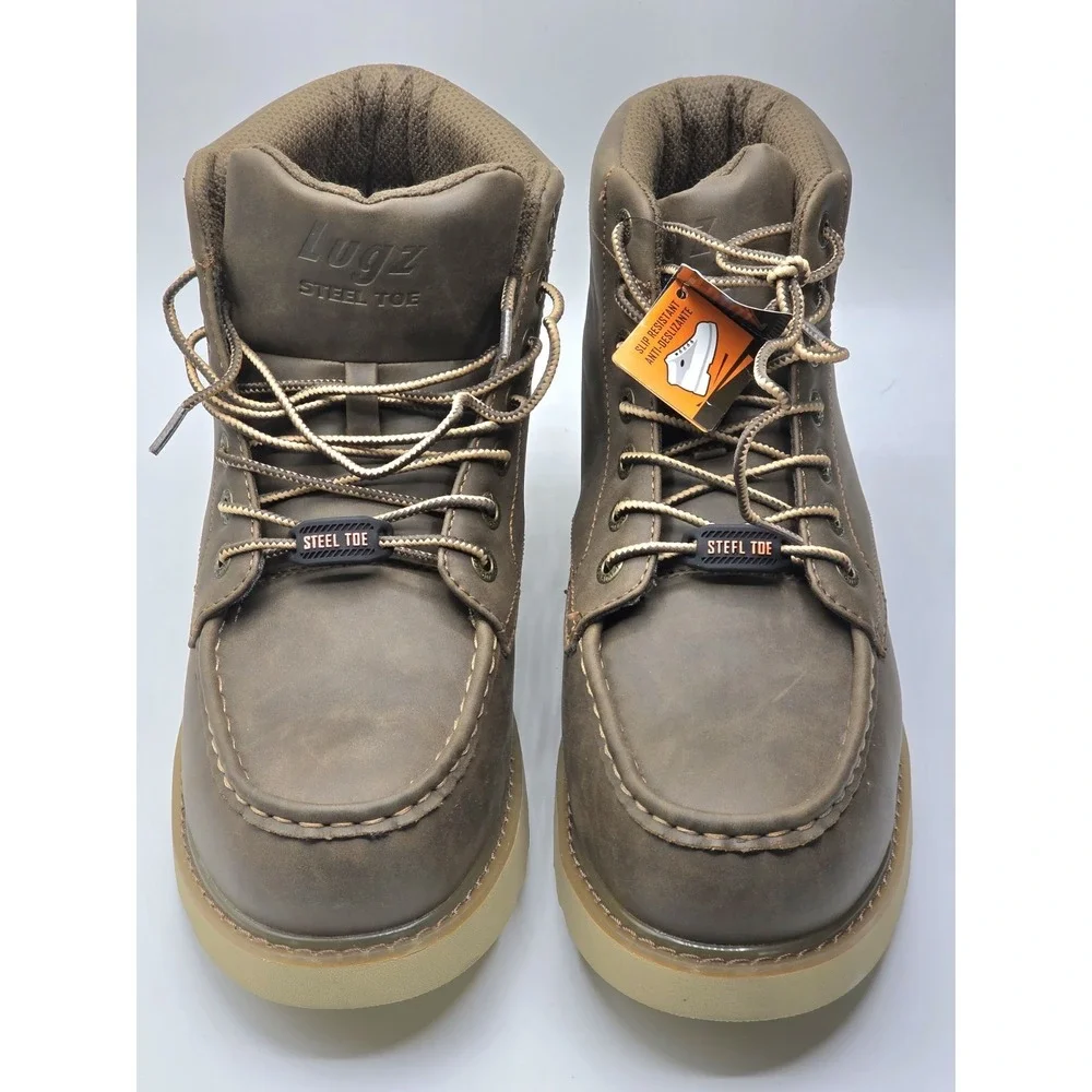 LUGZ Men Wide Steel Toe Chukka Work Boots Construction Safety  Shoe SIZE‎ 11W